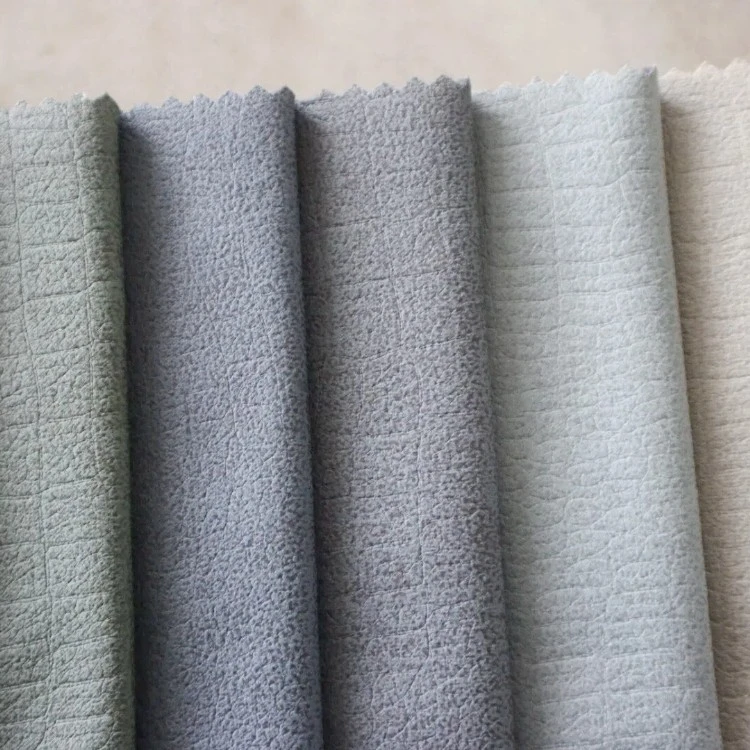 Elephant Skin Embossed Microsuede Upholstery Fabric Vintage Crack Sofa Furniture suppliers